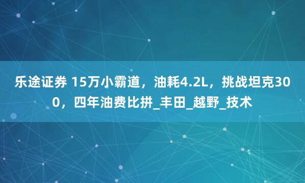 乐途证券 15万小霸道，油耗4.2L，挑战坦克300，四年油费比拼_丰田_越野_技术